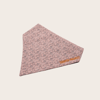 Blush Floral Dog Bandana, shown on its own