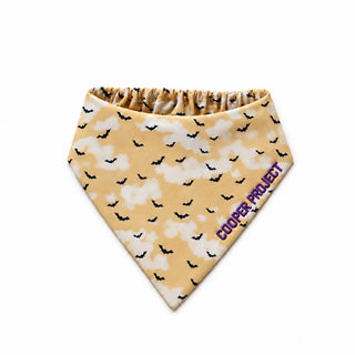 Cloudy Bats Dog Bandana, shown on its own