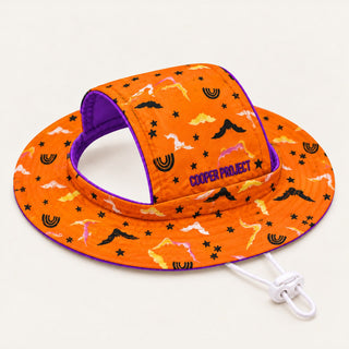 Flying Ghosts Dog Bucket Hat, shown on its own