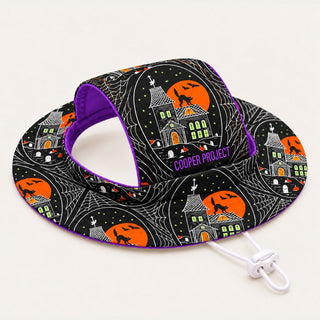 Haunted House Dog Bucket Hat, shown on its own