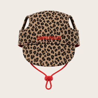 Leopard Dog Cap, shown on its own