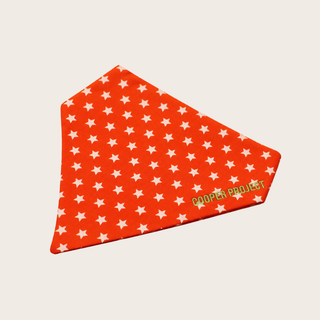 Orange Star Dog Bandana, shown on its own