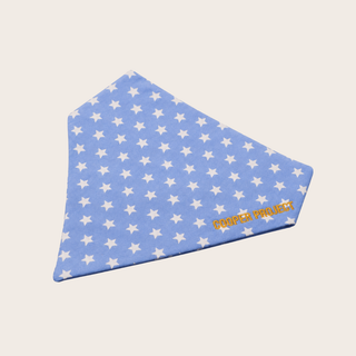 Sky Blue Star Dog Bandana, shown on its own